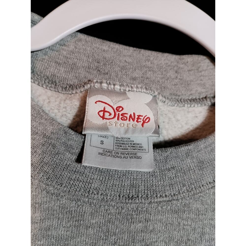 Disney Store Crewneck Sweatshirt Small Textured Print Micky Mouse Classic - Picture 3 of 4